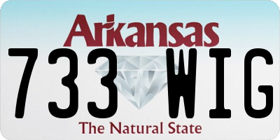 AR license plate 733WIG