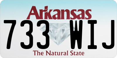 AR license plate 733WIJ