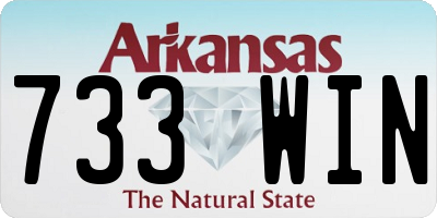 AR license plate 733WIN