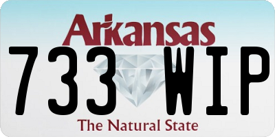 AR license plate 733WIP