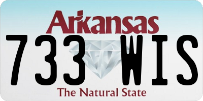 AR license plate 733WIS