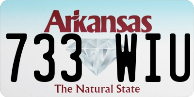 AR license plate 733WIU