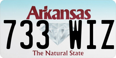 AR license plate 733WIZ