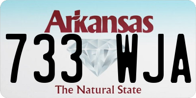 AR license plate 733WJA