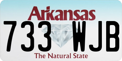 AR license plate 733WJB