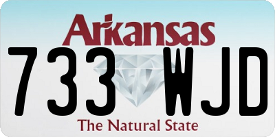 AR license plate 733WJD