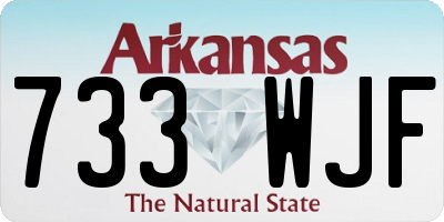 AR license plate 733WJF