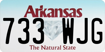 AR license plate 733WJG