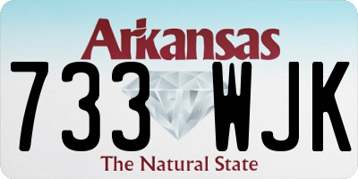 AR license plate 733WJK