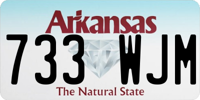 AR license plate 733WJM
