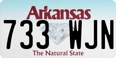 AR license plate 733WJN