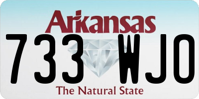 AR license plate 733WJO