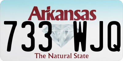 AR license plate 733WJQ