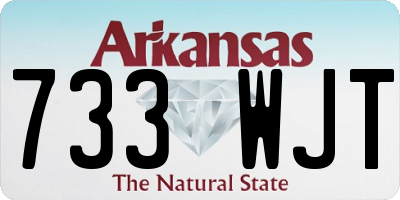 AR license plate 733WJT