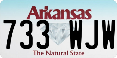 AR license plate 733WJW