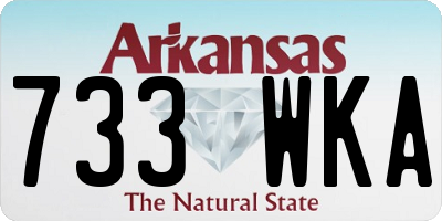 AR license plate 733WKA