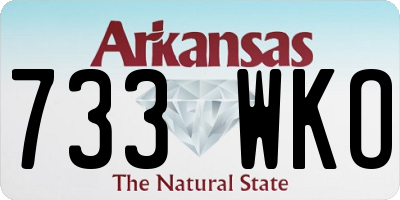 AR license plate 733WKO