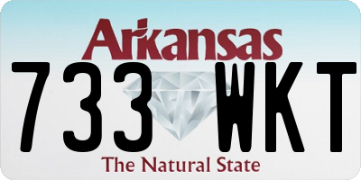 AR license plate 733WKT