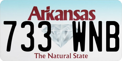 AR license plate 733WNB