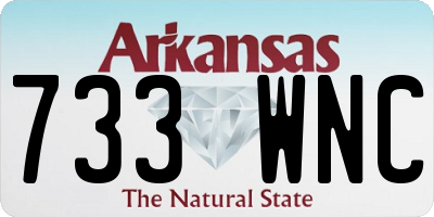 AR license plate 733WNC