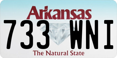 AR license plate 733WNI