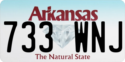 AR license plate 733WNJ