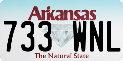 AR license plate 733WNL