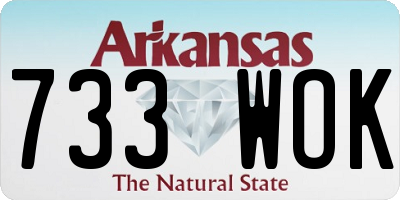 AR license plate 733WOK