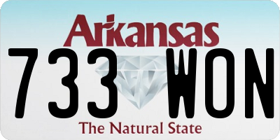 AR license plate 733WON