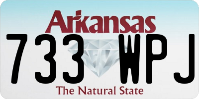 AR license plate 733WPJ