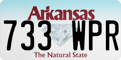 AR license plate 733WPR