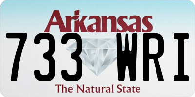 AR license plate 733WRI