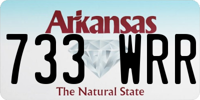 AR license plate 733WRR