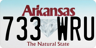 AR license plate 733WRU