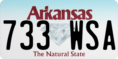 AR license plate 733WSA