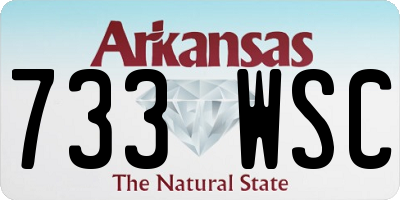AR license plate 733WSC