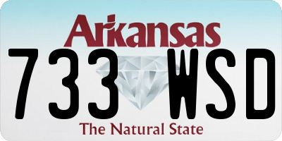 AR license plate 733WSD