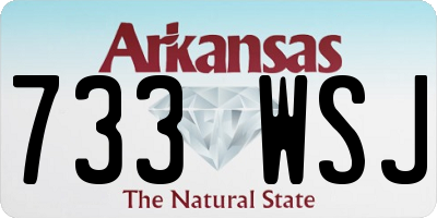 AR license plate 733WSJ