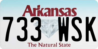 AR license plate 733WSK