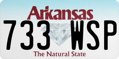 AR license plate 733WSP