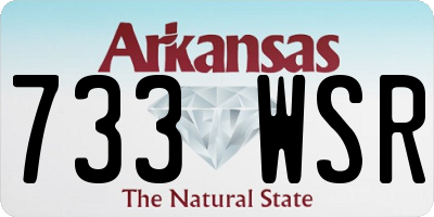 AR license plate 733WSR