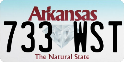 AR license plate 733WST