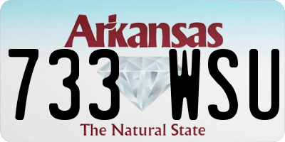 AR license plate 733WSU