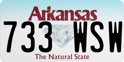AR license plate 733WSW