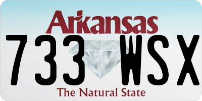 AR license plate 733WSX