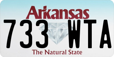 AR license plate 733WTA