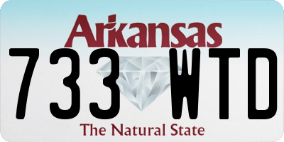 AR license plate 733WTD