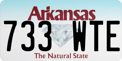 AR license plate 733WTE