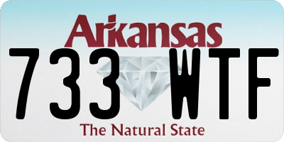 AR license plate 733WTF
