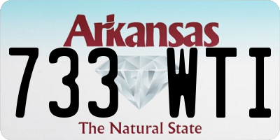 AR license plate 733WTI